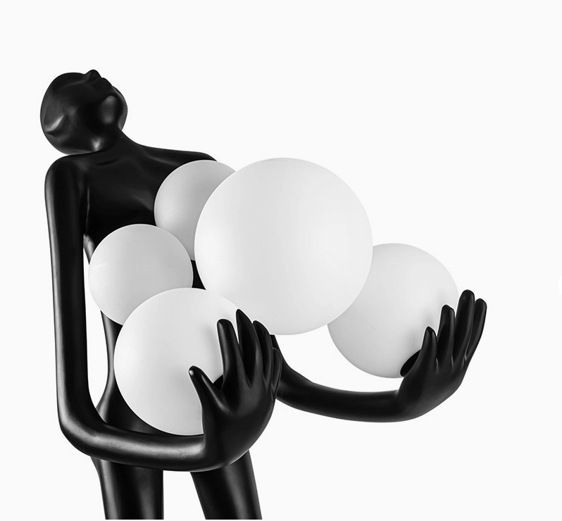 Escultura Luminosa com esferas