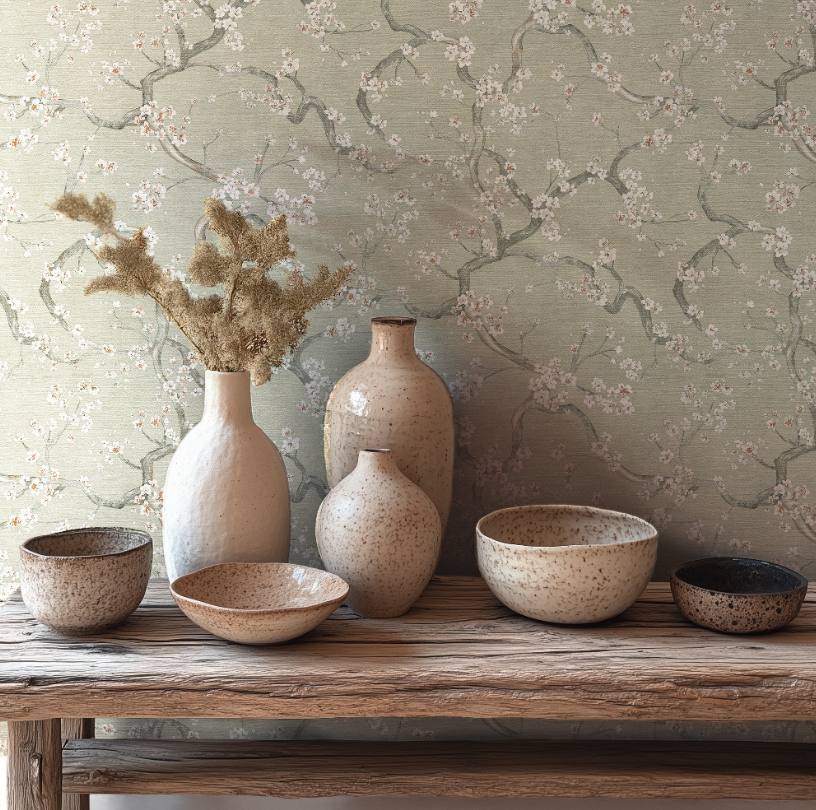 Papel de Parede Floral Texturizado