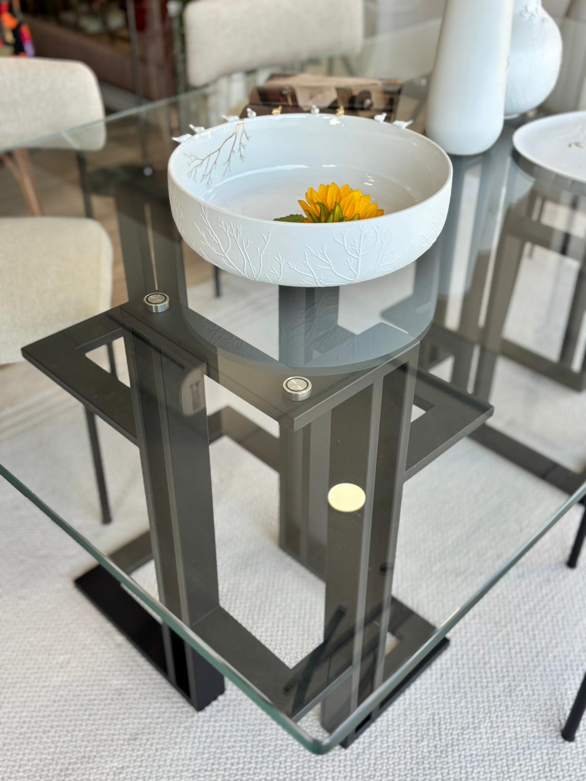 Mesa de Jantar Évora com vidro até 220cm