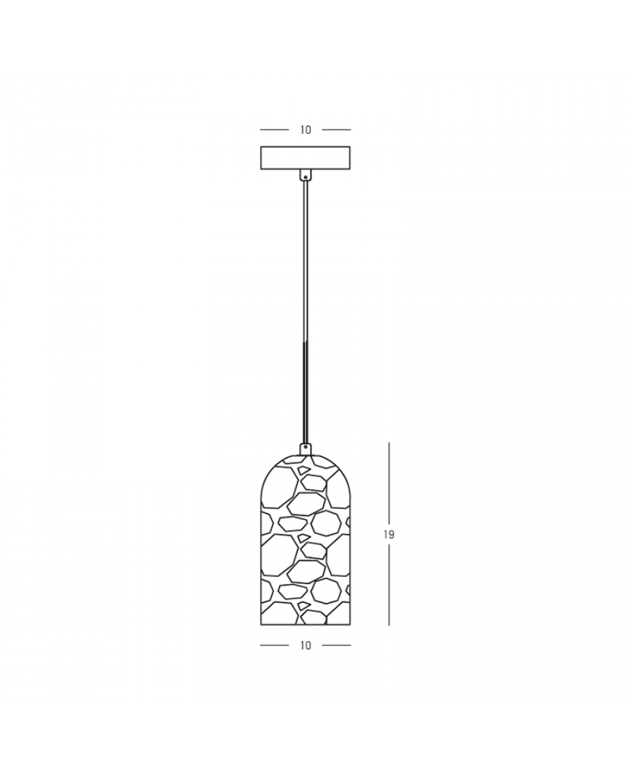 Candeeiro Suspenso Nero Stone