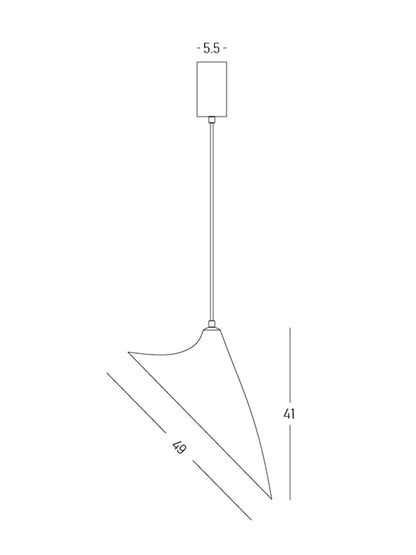 Candeeiro Suspenso Silk Noir