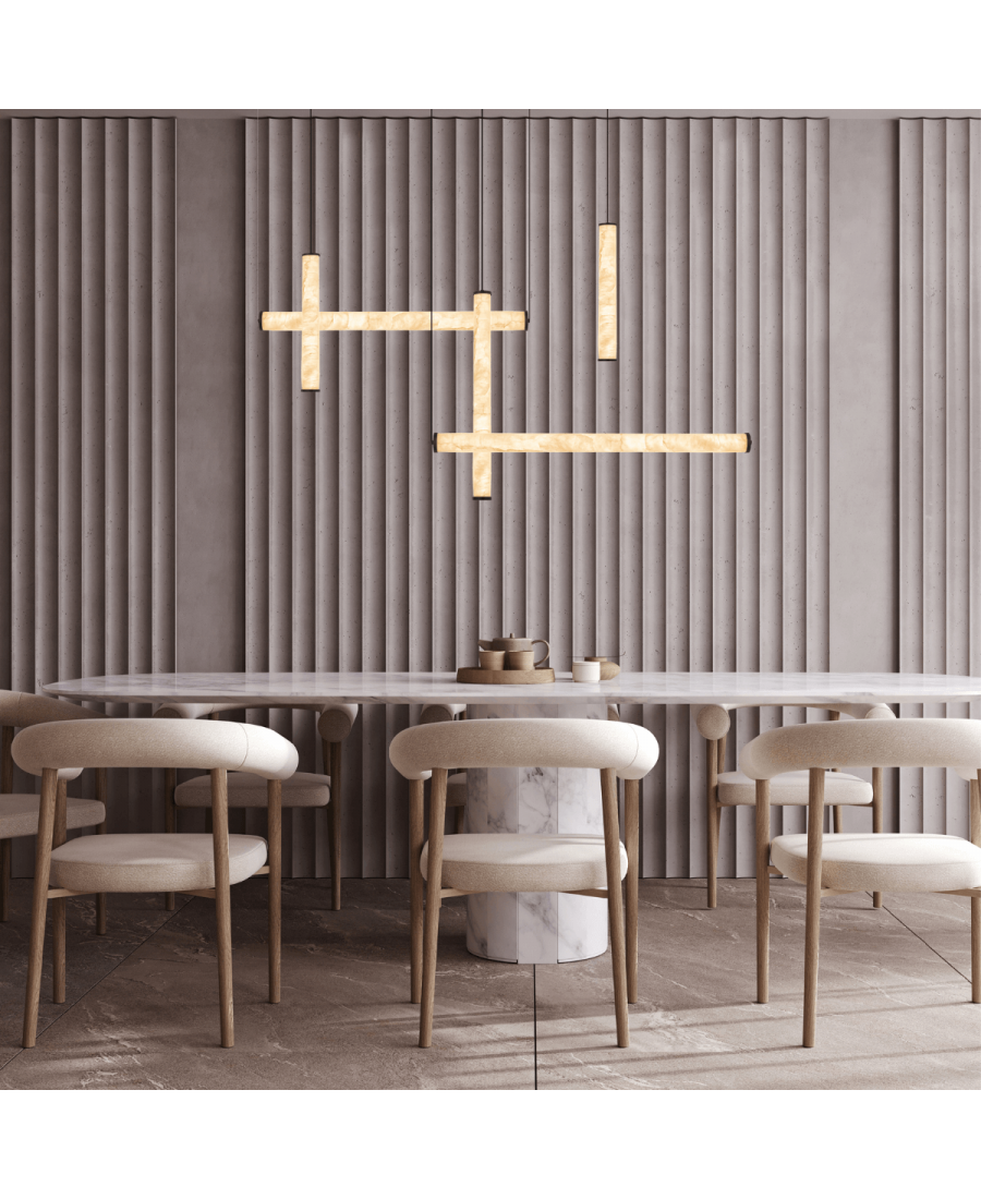 Candeeiro Suspenso Alabaster Line