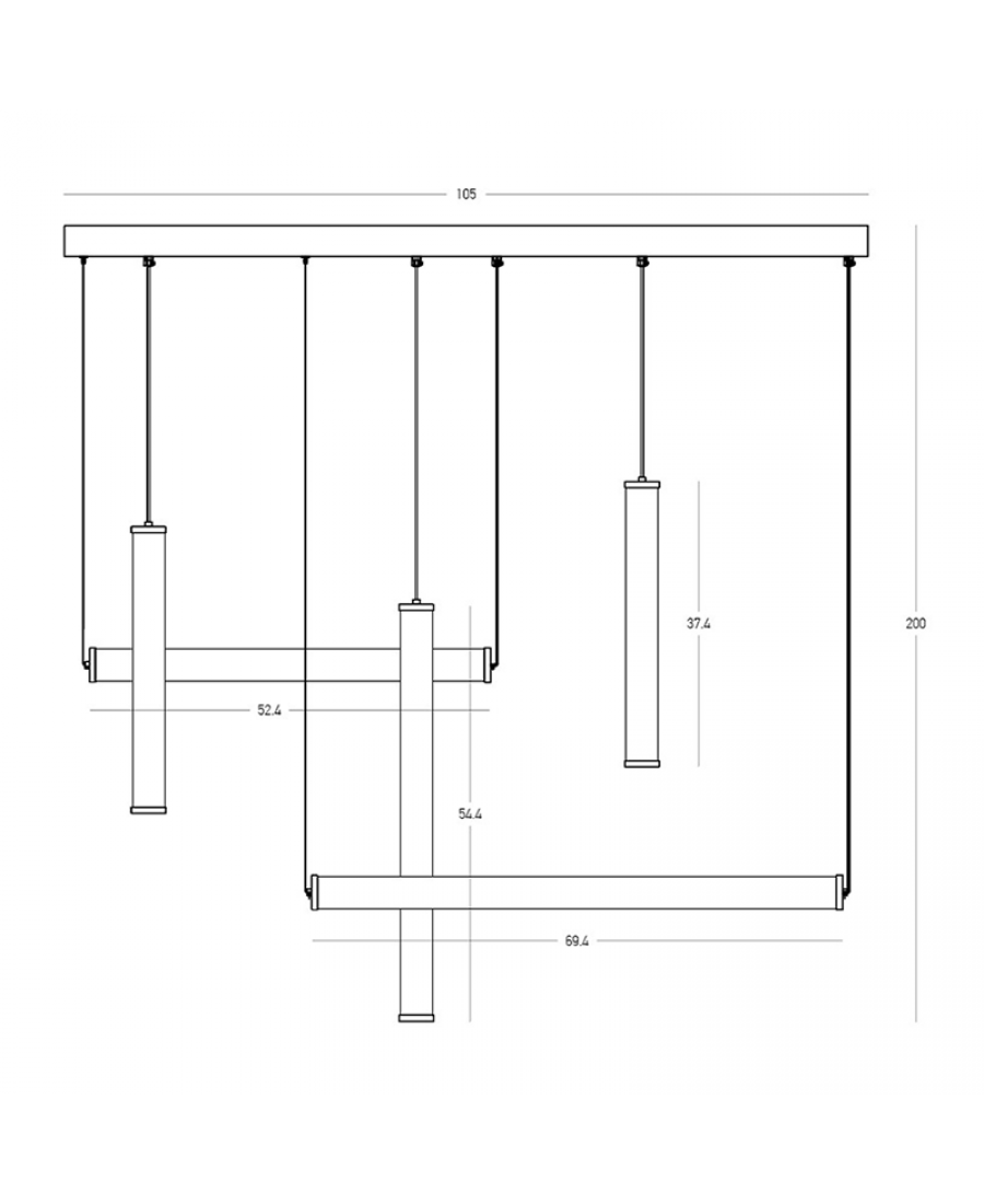 Candeeiro Suspenso Alabaster Line