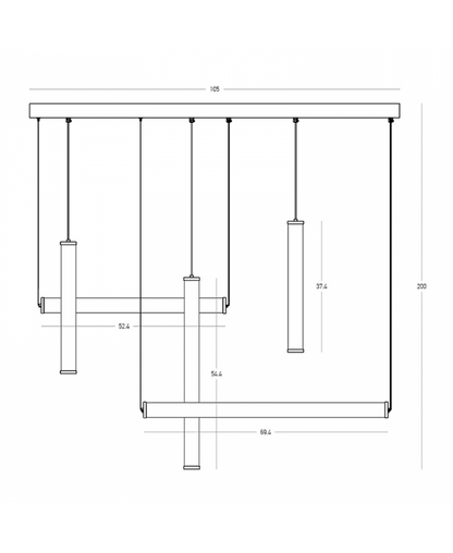 Candeeiro Suspenso Alabaster Line