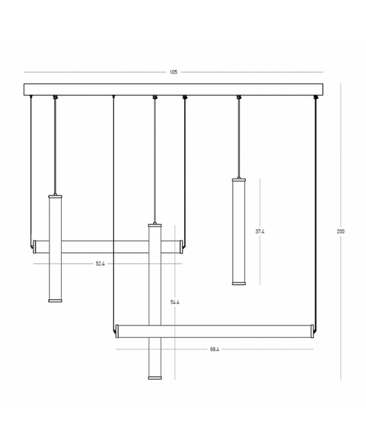 Candeeiro Suspenso Alabaster Line