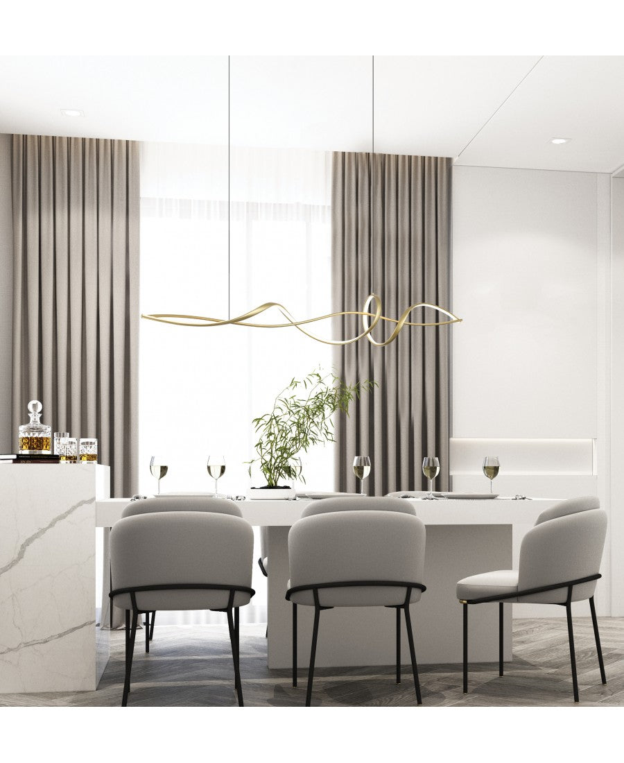 Candeeiro Suspenso Harmonia Preto Mate