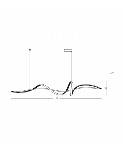 Candeeiro Suspenso Harmonia Preto Mate