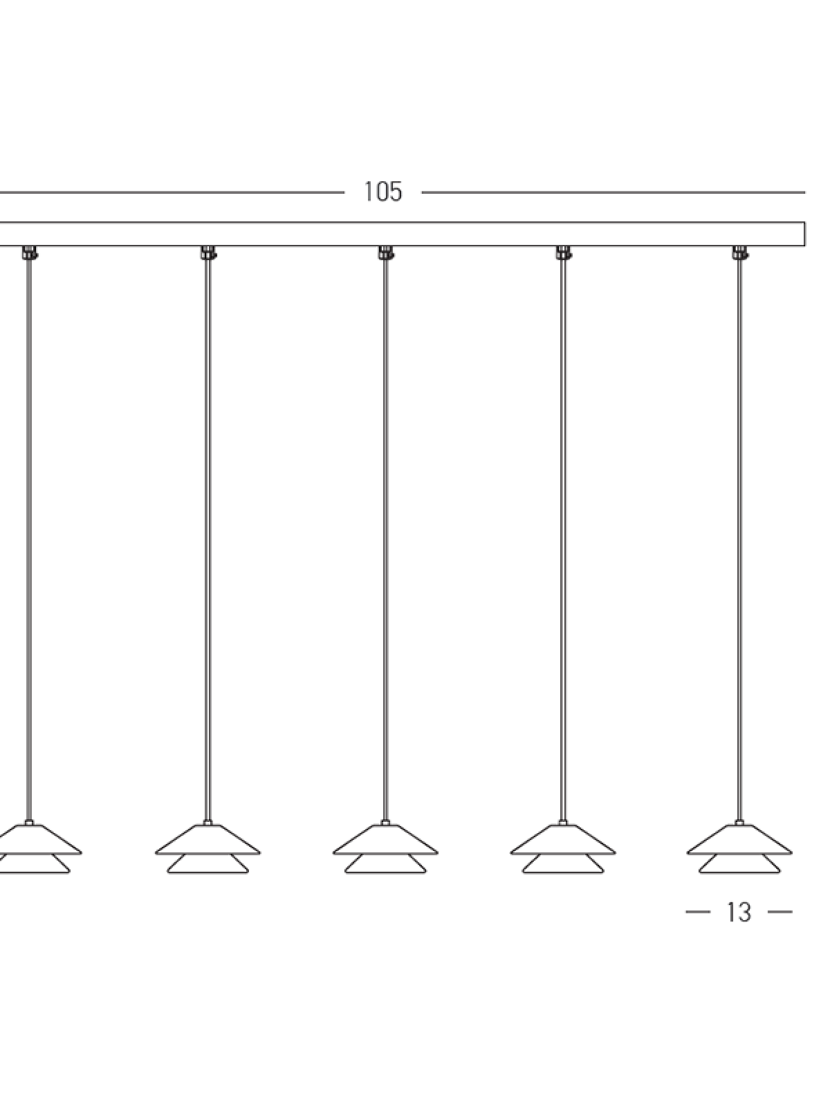 Candeeiro Suspenso Linear Aurea