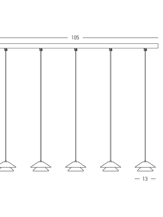 Candeeiro Suspenso Linear Aurea