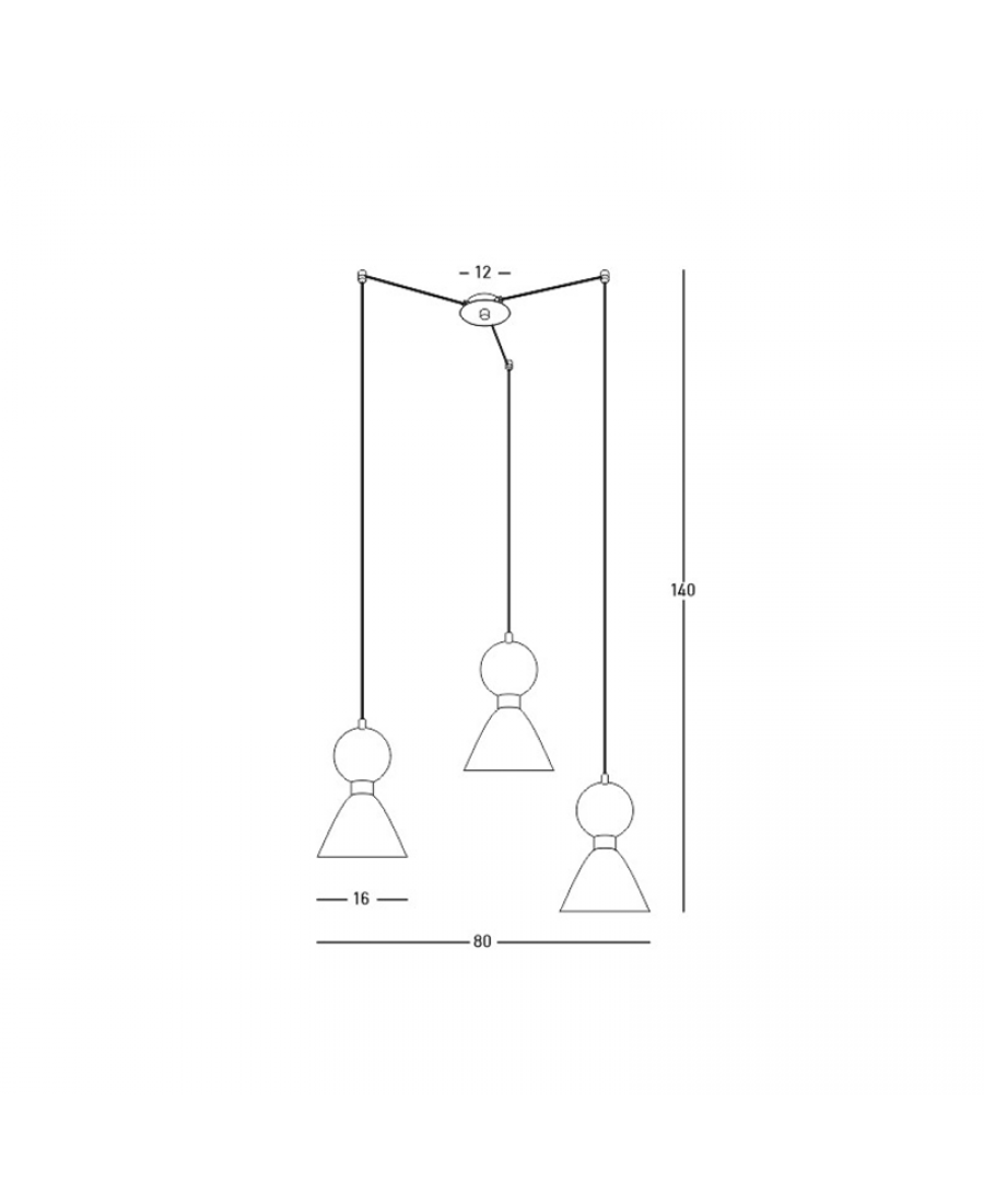 Candeeiro Suspenso Trio Noir