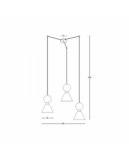 Candeeiro Suspenso Trio Noir