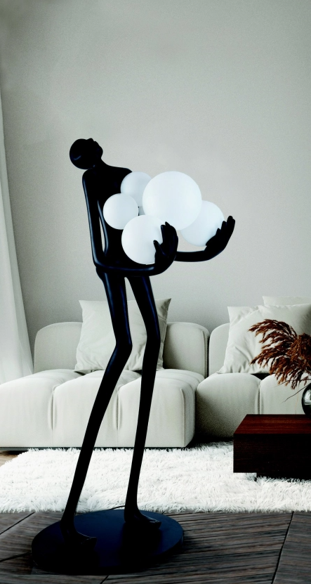 Escultura Luminosa com esferas