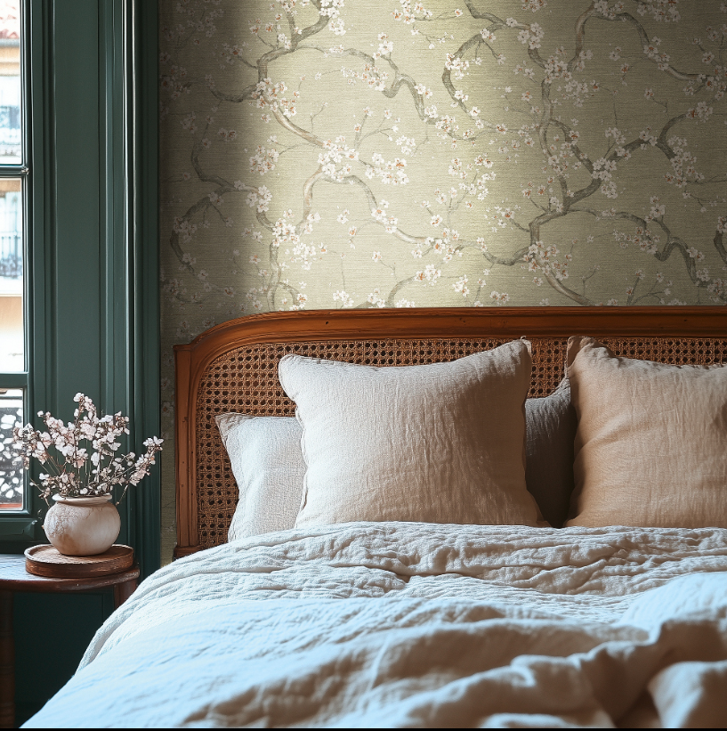 Papel de Parede Floral Texturizado