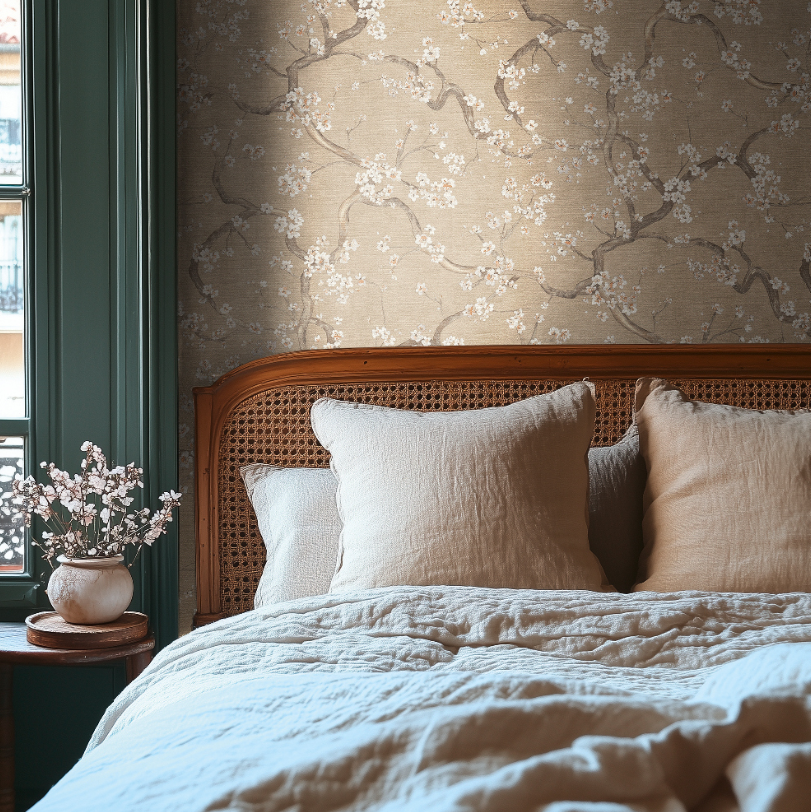 Papel de Parede Floral Texturizado