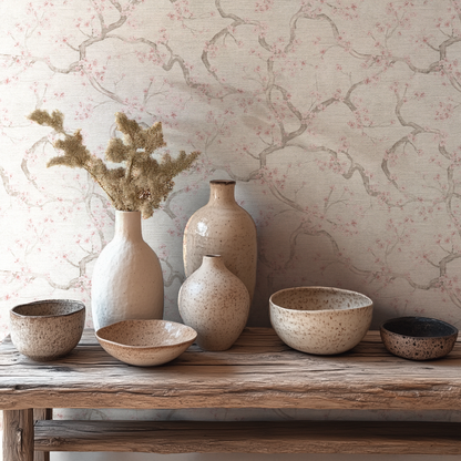 Papel de Parede Floral Texturizado