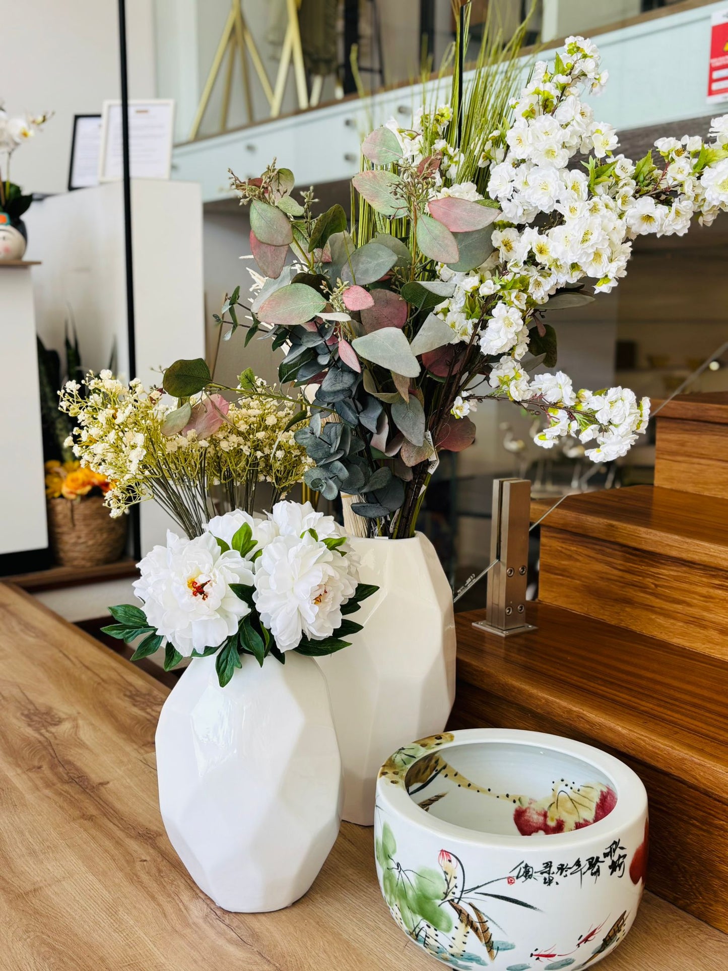 Cachepôt Faiança Artesanal- Oriental