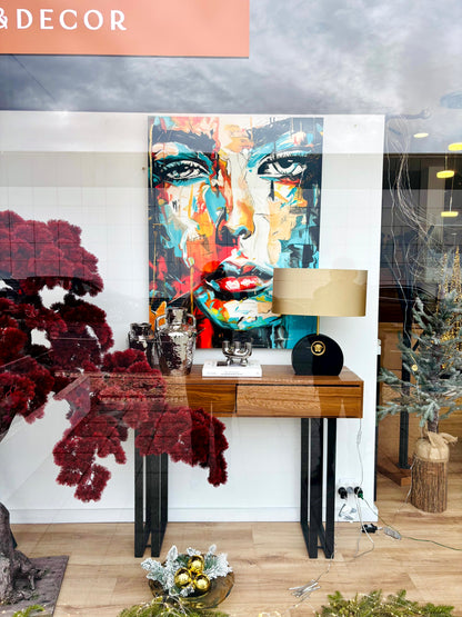 Tela pintada à mão - Face Colorfull