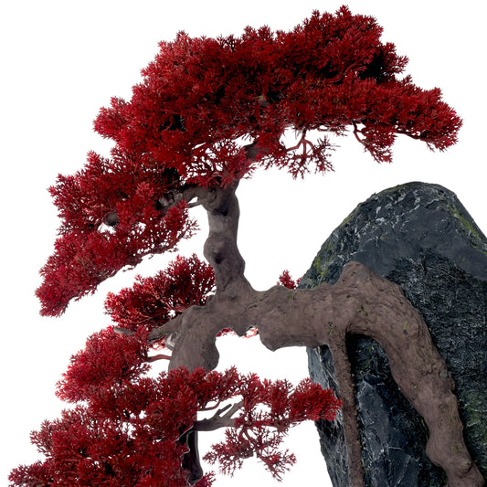 Bonsai Bordeaux com Pedra de 170cm - Planta artificial