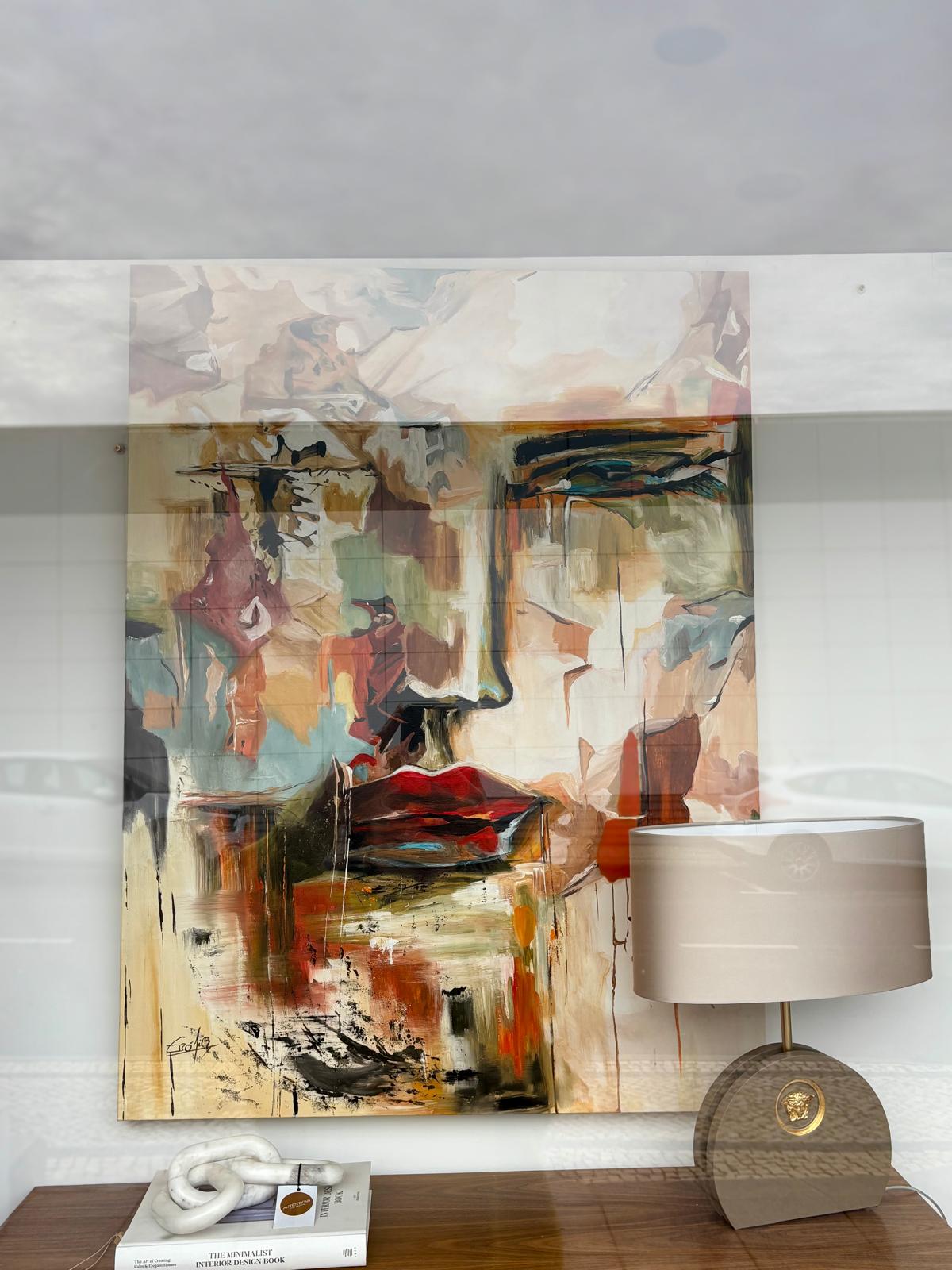 Tela pintada à mão - Face Abstrata