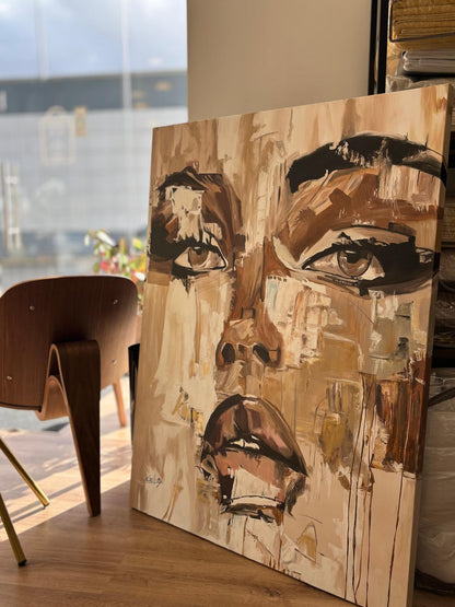 Tela pintada à mão - Face Barbie