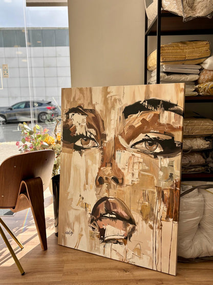 Tela pintada à mão - Face Barbie