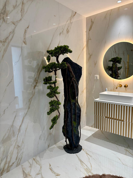 Bonsai Verde com Pedra de 170cm - Planta artificial