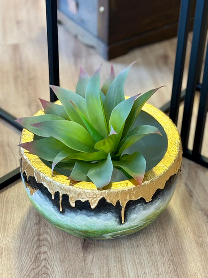 Cachepôt Faiança Artesanal- Aurora