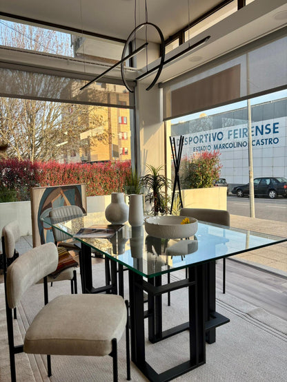 Mesa de Jantar Évora com vidro até 220cm
