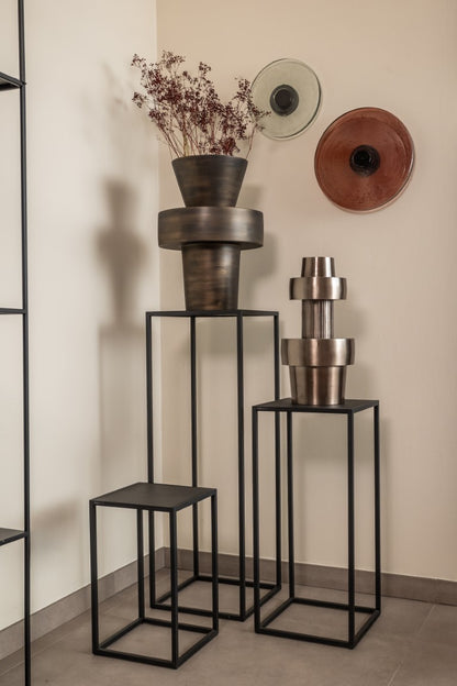 Conjunto Pedestais Metálicos Decorativos