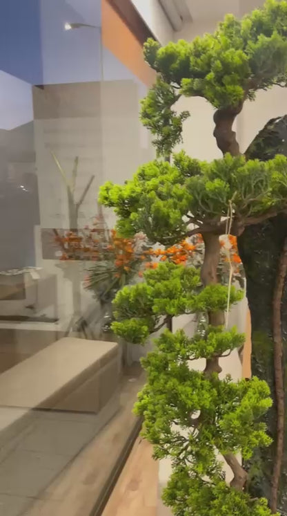 Bonsai Verde com Pedra de 170cm - Planta artificial
