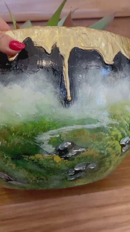 Cachepôt Faiança Artesanal- Aurora