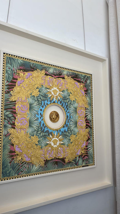 Tela Versace em Moldura Lacada